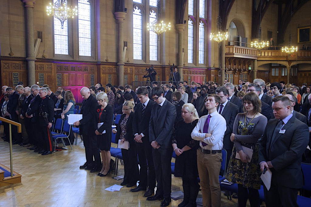 Two minutes of reflective silence invited by Professor Rod Coombs, Deputy President and Deputy Vice-Chancellor 